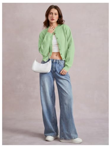 Image of SOLY HUX Women's Button Down Cropped Lightweight Cardigan Sweater | Cute Fall Fashion, 2026