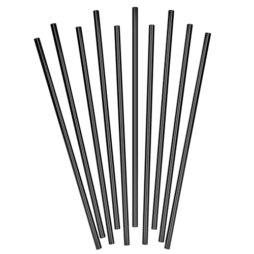 Disposable Tumbler Straws - 10 Inches Tall (2000, Black)