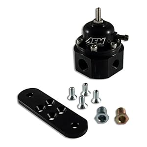 AEM 25-302BK Black High Volume Adjustable Fuel Pressure Regulator