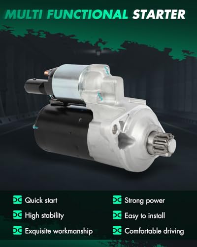 Image of SCITOO Starter Motor fit for Audi for A3 1.8L 2015-2016,for Audi for A3 Quattro 2.0L 2015-2017,for Audi for S3 2.0L 2015-2017 Replacement Starter 19214