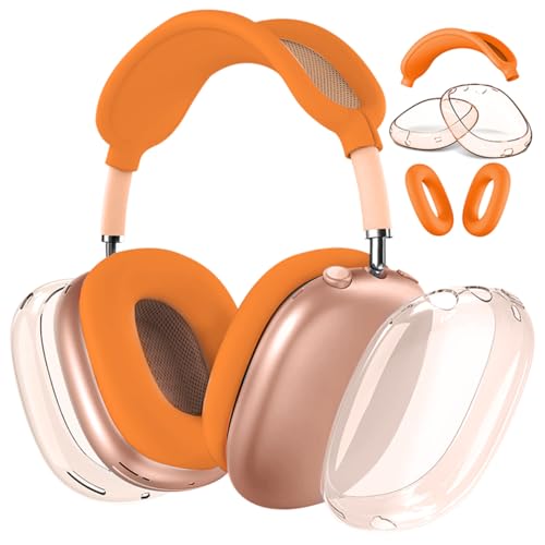 AirPods Max�w�b�h�t�H��(2024/2020)�p�P�[�X [3 in 1] ���h�~ �\�t�g TPU �ی�C���[�J�b�v �w��h�~ �h�o (�I�����W)