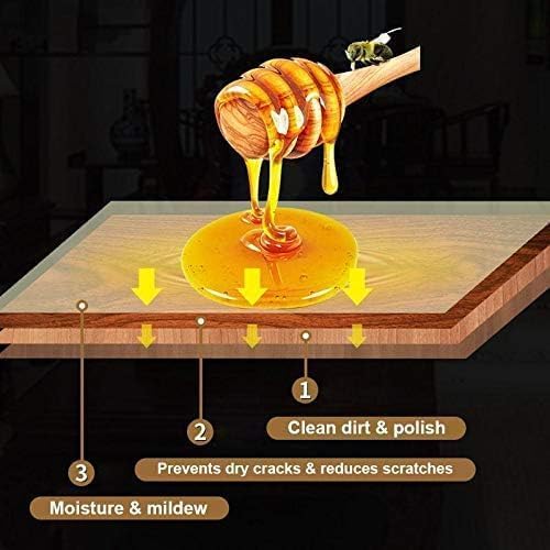 Image of Pack of 1 Beeswax Furniture Polish, Natural Traditional Beeswax Wood Polish Shine for Furniture, Wood, Cabinet, Wardrobe for Restoring Back Wood Shine Polish (H-1)