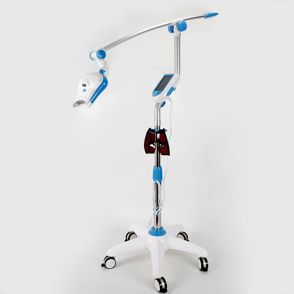 Wybielanie zębów, akcelerator do wybielania zębów, światło LED, lampa wybielanie zębów 220 V, 124 cm, regulowana wysokość, 5 kółek, wyposażona w hamulce