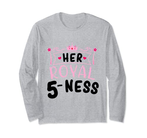 Happy Birthday Girl 5th Party Her Royal Fiveness Manga Larga