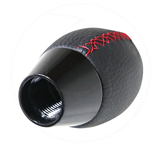 Lt Sport 6-Speed Manual Transmission Shift Knob Pvc Leather Aluminum Black Gear Knob #TOP1