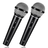 2 Stück Mikrofon Kinder, Fake Mikrofon Karneval Mini Kindermikrofon Spielzeug Simulationsmikrofon Spielzeugmikrofon Microphone für Karaoke Kleidung Fotografie Geburtstagsfeiern Cosplay-Party(Schwarz)
