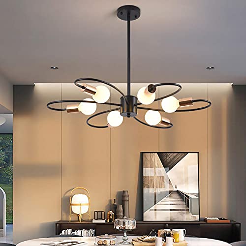 Lustre moderne Sputnik réglable en hauteur pour cuisine et séjour