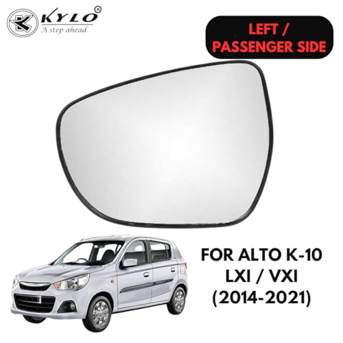 Image of Kylo Alto K-10 (2014-2021) Passenger Side (Left Side) Car Side Mirror Glass /Tukdi /Sub Mirror Plate