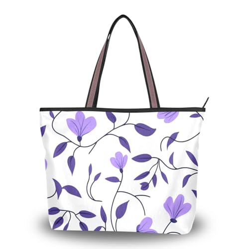 Sac fourre-tout d'été en soie sécurisé contre le vol violet