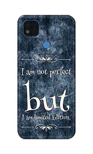 Image of Printed Hard Back Cover Case for Mi Poco C31 Back Cover (I Am Not Perfect I Am Limited Edition) -1803