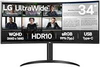 LG UltraWide Curved PC Monitor 34WR55QK