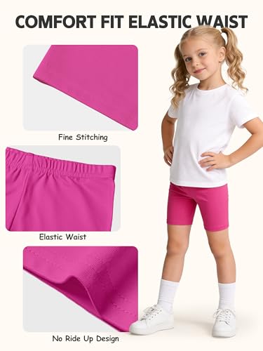 Save 14% on KIDDORY Girls Bike Shorts 6 Pack – Soft & Stretchy - Image 4
