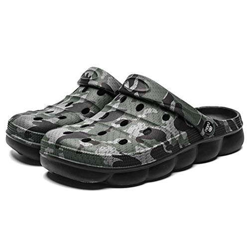 Unisexe Chaussures Sabots Respirant Homme Sabots Plastique Chaussures de Jardin D'Été Hommes Femmes Classic Pantoufles Anti-Glissement Sandales Chaussons Plage Hopital Jardin Été Pantoufles Cover