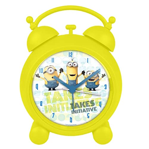 Petit réveil en pvc jaune à l'effigie des Minions