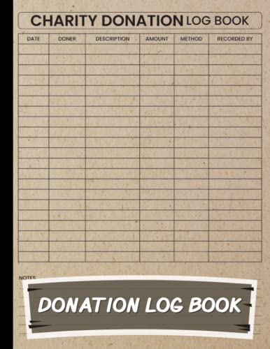 Donation Log Book: Documenting Charity #TOP20