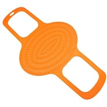 Jeffergarden Food Grade Silicone Heat Turkey Lifter Silicone Turkey Lifter Turkey Lifter Non Stick Poultry Cooking Mats Orange