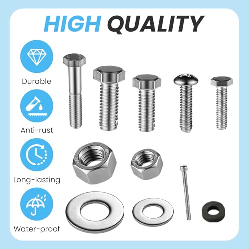 XwaYexa Pool Pump Bolt Kit for Pentair Whisperflo & Intelliflo - Complete Stainless Steel Hardware Set, Includes Motor Bolts,Foot and Insert Bolt, Nuts, Diffuser Screws, Seal Plate Bolts & Washers - Thumbnail 4