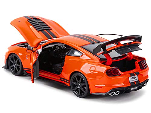 2020 Ford Mustang 1:18 Scale Diecast Model Display Toy Car in Box (Orange) - Thumbnail 2