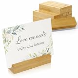 ECENCE 10 Pezzi Segnaposto Legno, Porta Carte Legno, Porta numeri da tavolo per matrimoni, Portacarte die Nome, Porta Foto, Porta menù per ristoranti, Compleanni e feste
