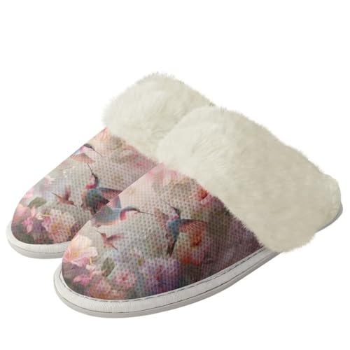 Forchrinse Red Mushroom Ladybug Slippers for Women Memory Foam Fuzzy House Slippers Animal Print Plush Warm Slippers Scuff for Indoor Bedroom Outdoor