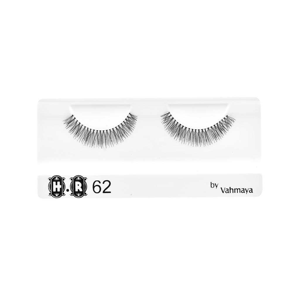 HR62 False Eyelashes Human Hair | Natural Human Hair, Style HR62, Wispy Lash Design, Reusable Lashes, Full Strip Lashes-image-2