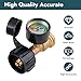 Grecodown Propane Tank Gauge Level Indicator Leak Detector for 5lb to 40lb Tank, Universal for BBQ Gas Grill, Cylinder, RV Camper, Heater and More Appliances, QCC1/Type 1 Connection