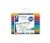 STAEDTLER 3004 TB12 Design Journey Double-Ended Brush Lettering Pens - Assorted Colours (Pack of 12)