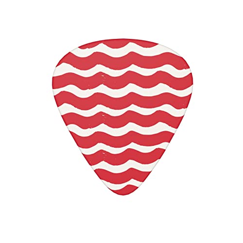 Lot de 12 médiators de guitare avec vagues rouges et blanches pour guitare électrique, basse acoustique, cadeau pour les amateurs de guitare acoustique avec boîte - Les Beatles, Paul McCartney, John Lennon, RIngo Starr, George Harrison Lot de 12 médiators de guitare avec vagues rouges et blanches pour guitare électrique, basse acoustique, cadeau pour les amateurs de guitare acoustique avec boîte