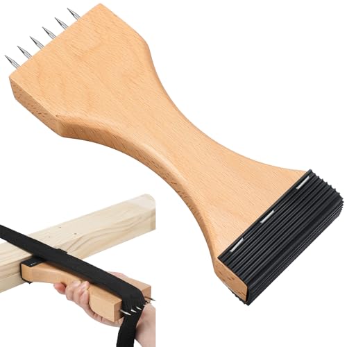 Colingmill Wooden Webbing Stretcher Upholstery Tool Webbing Puller Stretcher with Plenty of Leverage for Jute Canvas Carpet Upholstery Repair Tools Supplies