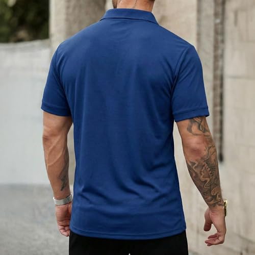 Image of Men's Polyster Stretchable Polo T-Shirts Half Sleeves Regular Fit T-Shirt for Everyday Wear