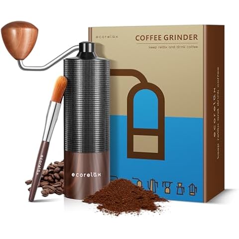 ECORELAX Manual Coffee Grinder - Precision Grinding, Portable, Durable Design for Coffee Aficionados - Enhance Your Brewing Experience Cover