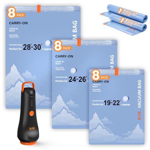 RJN Vacuum Storage Bags with Rechargeable Cordless Air Pump, 26 Combo by RJN - Used condition - US$32.29