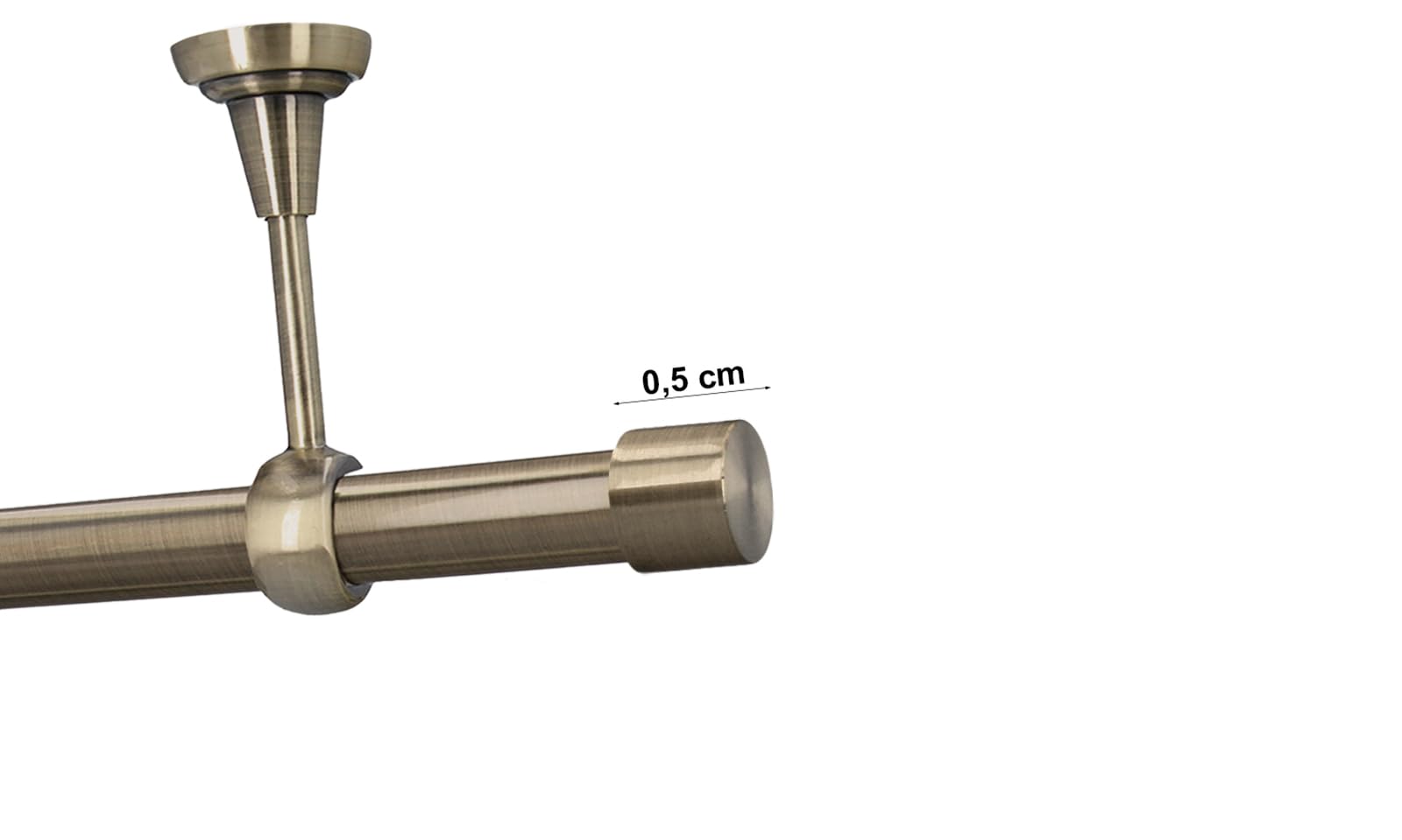 HDTL 25mm Kit de tringle a rideau Metal Fixation au Plafond Acier Inoxydable 420 cm Lotis