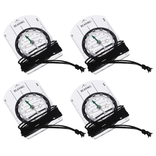 Set de 4 brújulas portátiles para supervivencia y senderismo