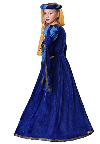 Vestido Renacentista Niñas Reina Doncella Azul miniatura 2