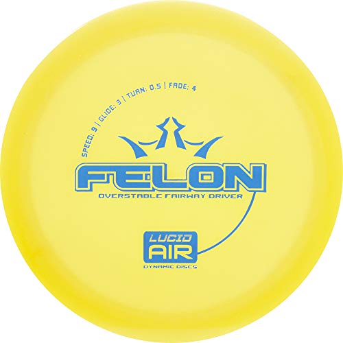 Dynamic Discs Lucid AIR Felon Fairway Driver Golf Disc [Colors May Vary] - 145-159g