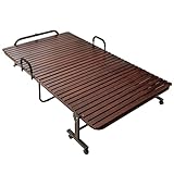 タンスのゲン ベッド セミダブル ワイド 折りたたみベッド ヘッドレス ハイタイプ フレーム 低ホルムアルデヒド ブラウン 17610053(90024)