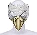 Masque d'halloween masque horreur masque drole Masque d'animal d'Halloween Masque d'aigle demi-visage EVA avec bandeau réglable pour la fête d'Halloween, le cosplay, la mascarade, les accessoires de