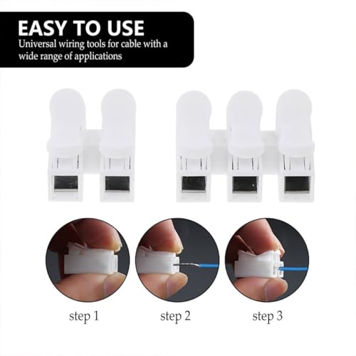 Conectores rápidos de resorte para cable de 0.5-2.5mm² blanco, pack de 100 4