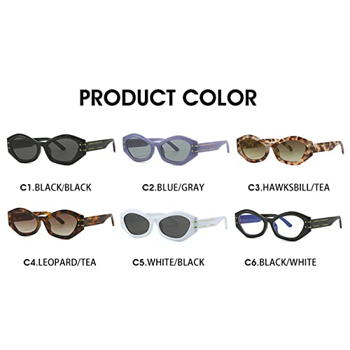 willochra Popular Fashion Oval Women Luxury Sunglasses Retro Jelly Tea Shades UV400 Men Designer Rivets Hip hop Sun Glasses4