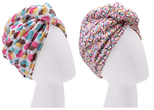 Turbie-Twist-Microfiber-Hair-Towel-Wrap-for-Women-and-Men-2-Pack-Bathroom-Essential-Accessories-Quick-Dry-Hair-Turban-for-Drying-Curly-Long-Thick-Hair-Cupcakes-Sprinkles Turbie Twist Microfiber Hair Towel Wrap for Women and Men | 2 Pack | Bathroom Essential Accessories | Quick Dry Hair Turban for Drying Curly, Long & Thick Hair (Cupcakes, Sprinkles)