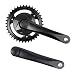 Unbekannt Kettenradgarnitur 38 Zähne 1-Fach, 170 mm Kurbel, schwarz