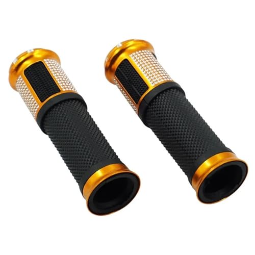 Poignées de moto anti-vibration en caoutchouc souple et alu CNC 7/8"