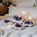 WYJHYZN Amethyst Crystal 2PCS (Approx. 0.882lb–1.15 lb, 0.79”–3.15”) Raw Purple Quartz Clusters Healing Crystals and Stones for Reiki Chakra Meditation Geode Decor Agate Tower Set