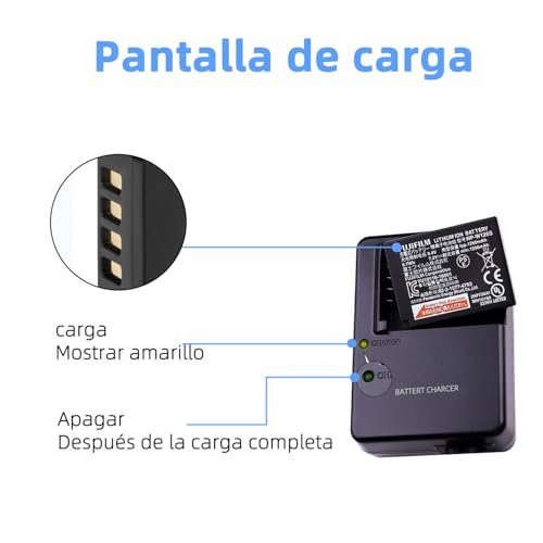 KWTOUL BC-W126 NP-W126 NP-W126S Cargador de Batería Compatible con Fujifilm FinePix X-T3 X-T2 X-T30 X-T20 X-T200 X-E3 X-A5 X-A3 X-H1 X-PRO3 X-PRO2 - imagen 4
