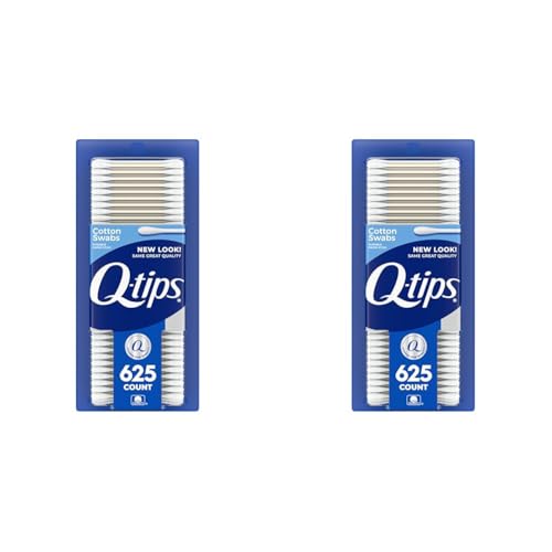 Q-tips Cotton Swabs for Hygiene and Beauty Care Original Cotton Swab Made with 100% Cotton 625...