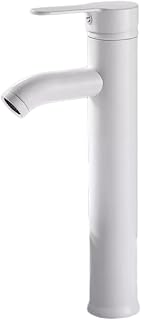 Griferia Lavabo Lavabo Lavabo Lavabo Grifo De Agua Fría Y Caliente Baño Blanco Grifo De Lavabo De Encimera De Acero Inoxidable Blanco Alto