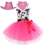 Tutu Dreams Pink Cowgirl Costume for Girls with Hat Cowgirl Western Rodeo Dress Up Birthday Halloween Party