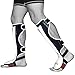 Meister Edge Leather Instep Shin Guards w/Gel Padding (Pair) - White - Large/X-Large