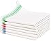 Kitchen Dish Towels (18"x28") - 6 Units - 100% Cotton Dish Towels - Vintage Design with Two Colorful Side Stripes. Classic Kitchen Towel Set Includes Two Red Towels, Two Green Towels and Two Blue Towels. Absorbent Kitchen Towels with Hanging Loop. Liliane Collection Quality Towels. (6, Multi)